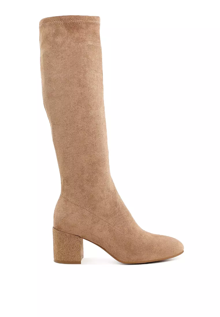Discount on Rag & CO.  shoes - SKU: Microfiber Knee High Boots in Camel