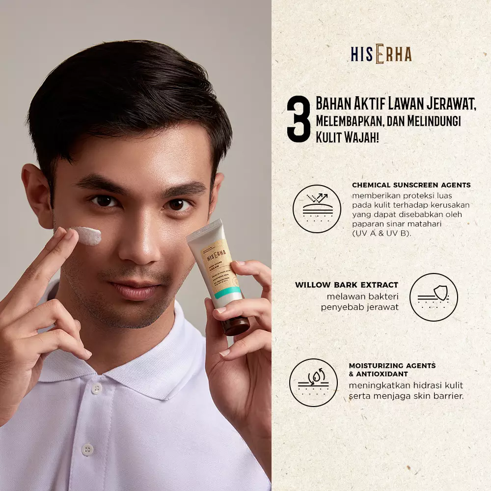 HisErha Sunscreen for Acne – Sunsreen Pelembab SPF 30/PA +++