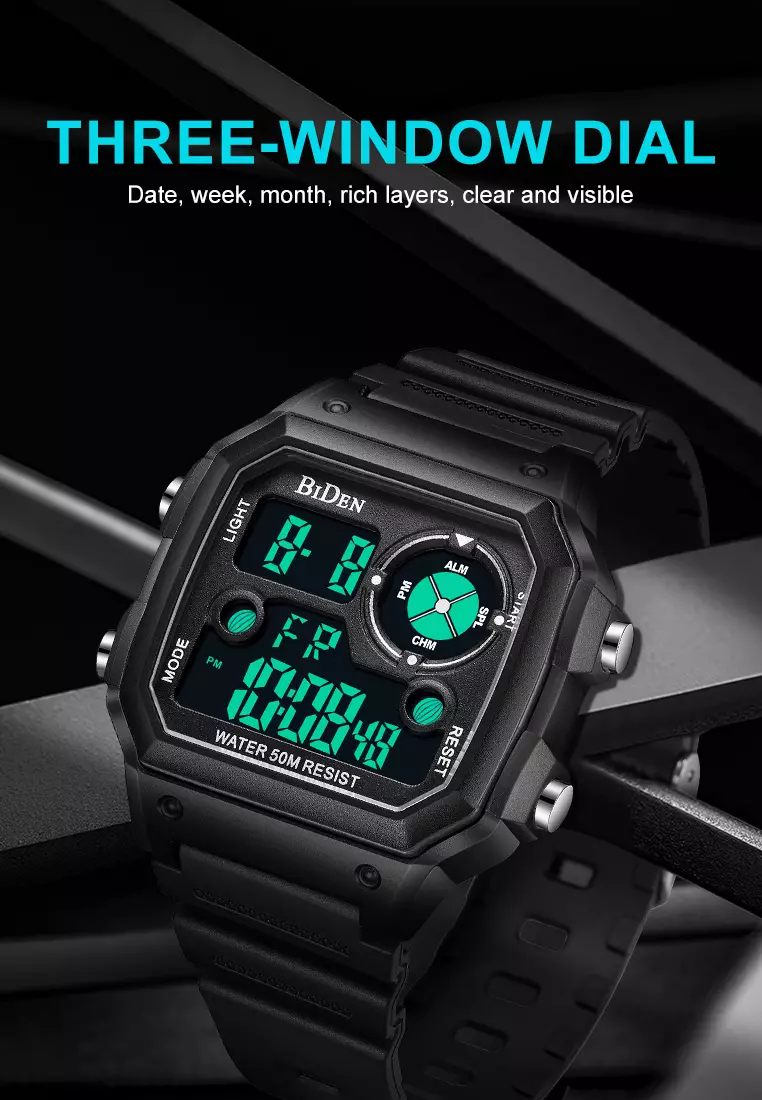 Jam Tangan Pria Digital Pria Militer Olahraga Kasual Anti Air Jam Tangan Cowok