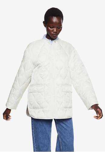 Mango white Oversize Quilted Coat 4A097AA250C207GS_1