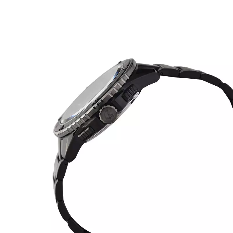 Jam Tangan Pria Alexandre Christie Chronograph AC 6653 MC BIPBA Men Black Dial Black Stainless Steel Strap