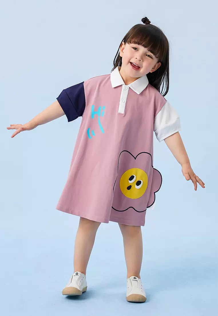 Graphic Printed Polo Dress