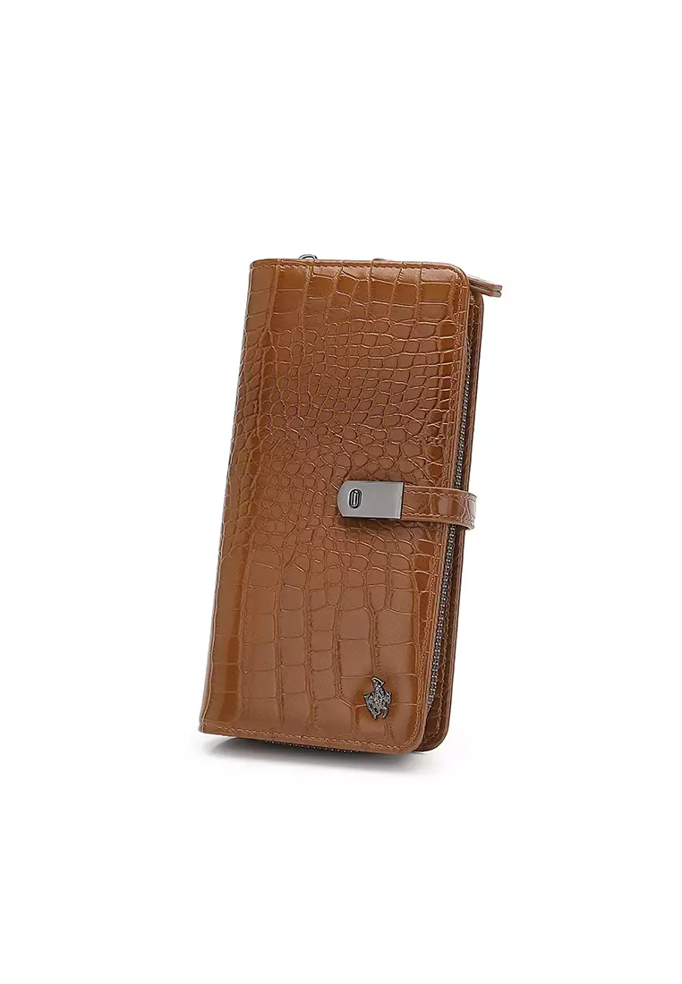 Women's Long Croc Purse / Wallet (Dompet Panjang Wanita) - Cokelat