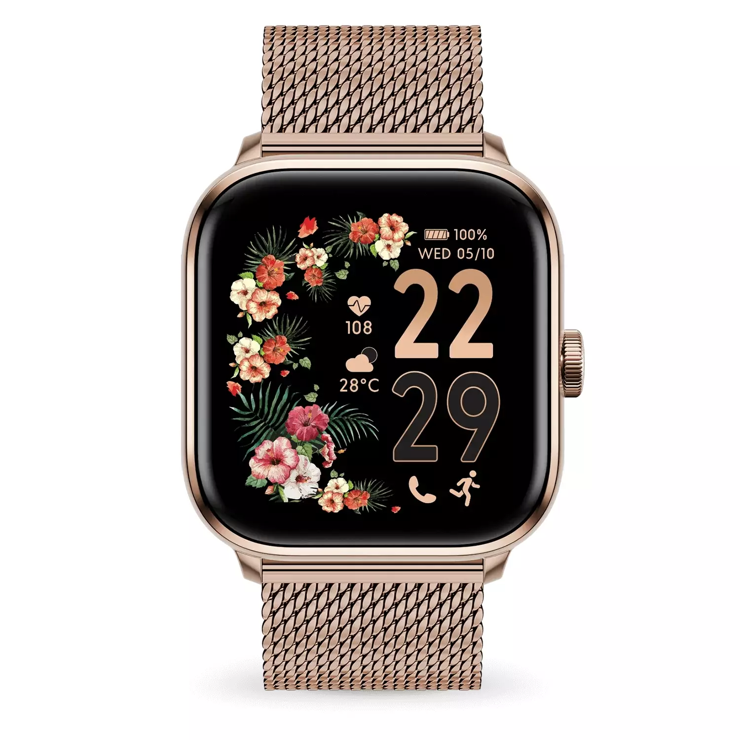 ICE Smart Watch 2.0 square 1.70 - Rose-Gold Milanese 36x40mm [023331]