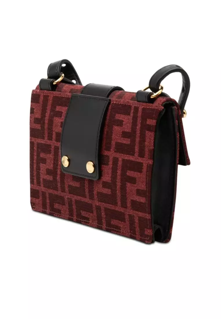 Pre-Loved Fendi Zucca Canvas Convertible Baguette Pouch