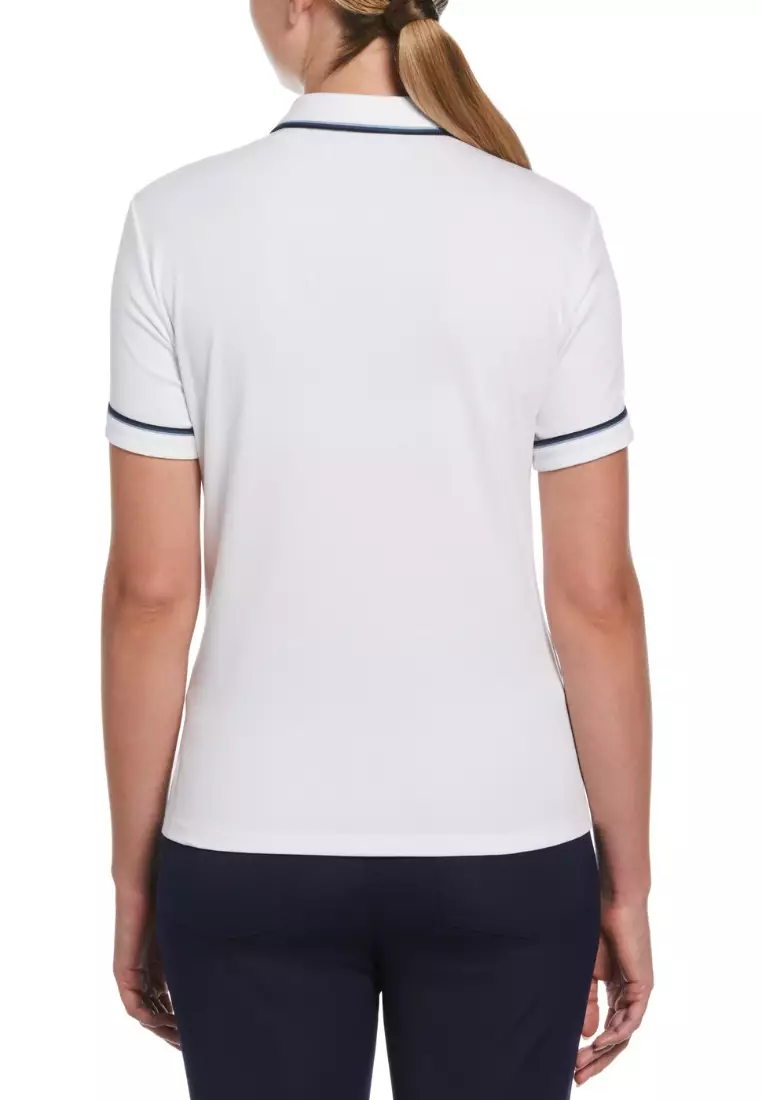 Organic Cotton 3D Veronica Short Sleeve Polo Shirt