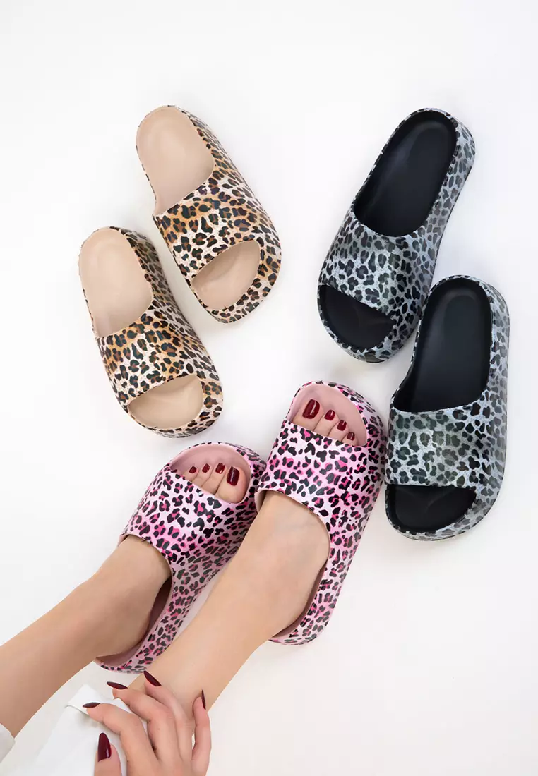 Pink Leopard Women's Slippers 20743