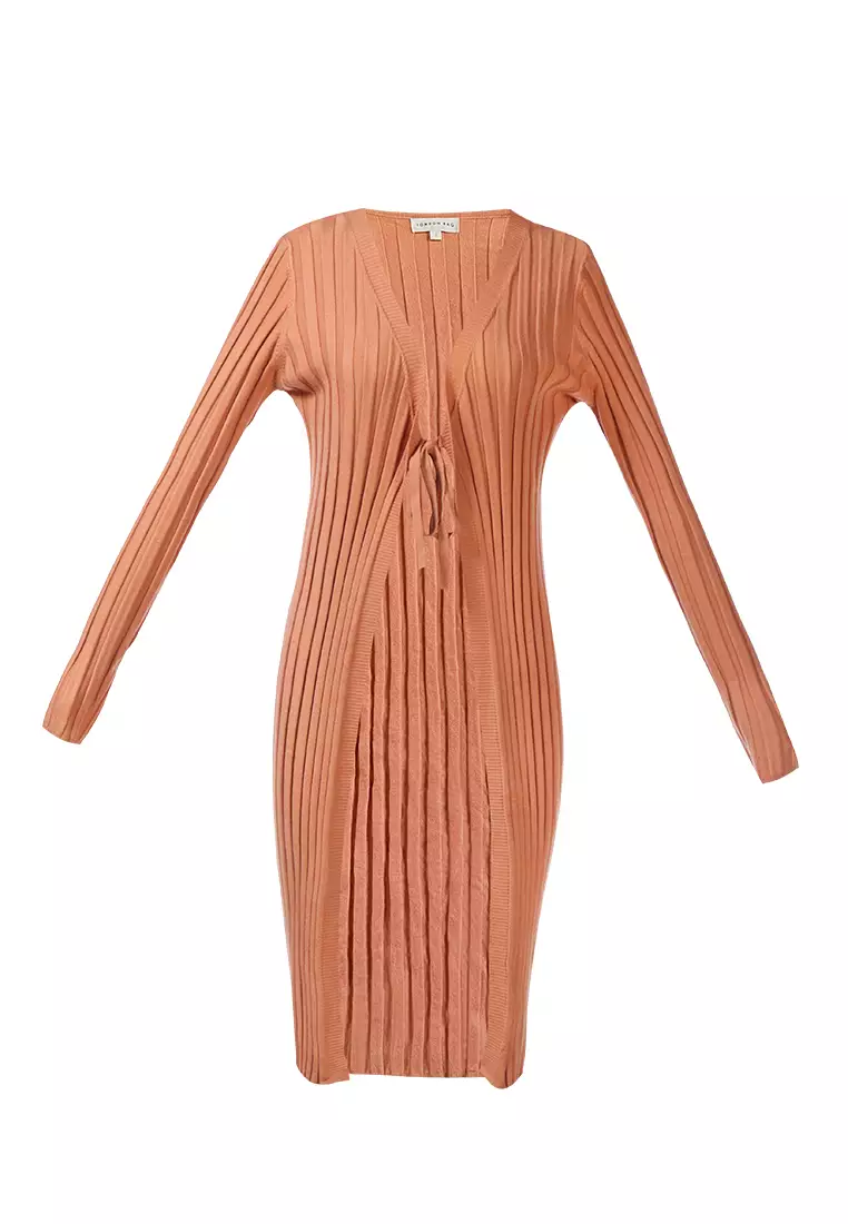 Rib Knit Wrap Shrug di Pasir Gurun