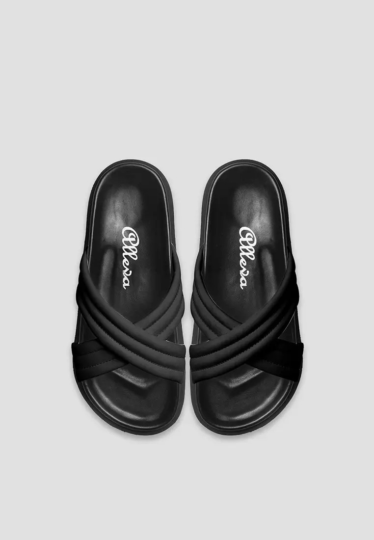 Alice Full Black Slide Sandals