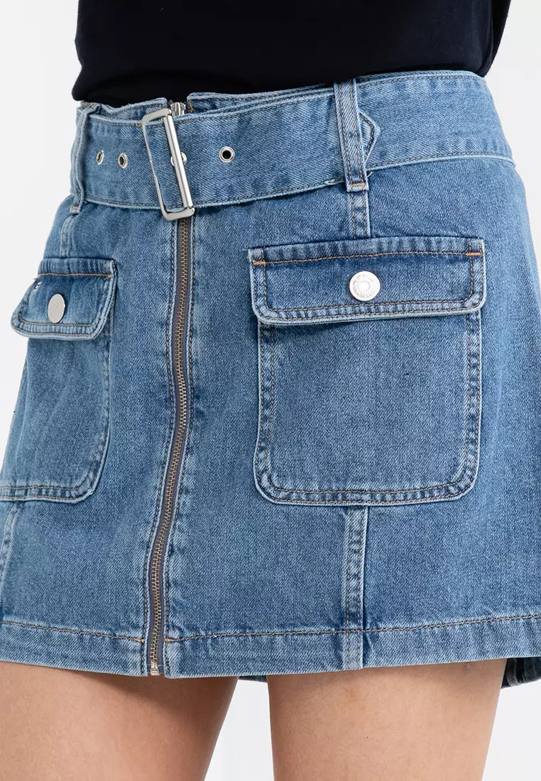 Tommy jeans denim a-line skirt on sale