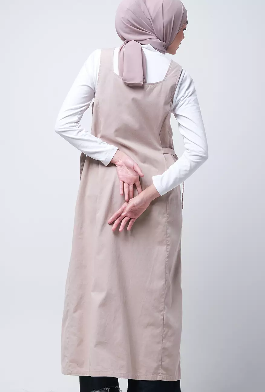 Dress Overall Yuke Beige Cream