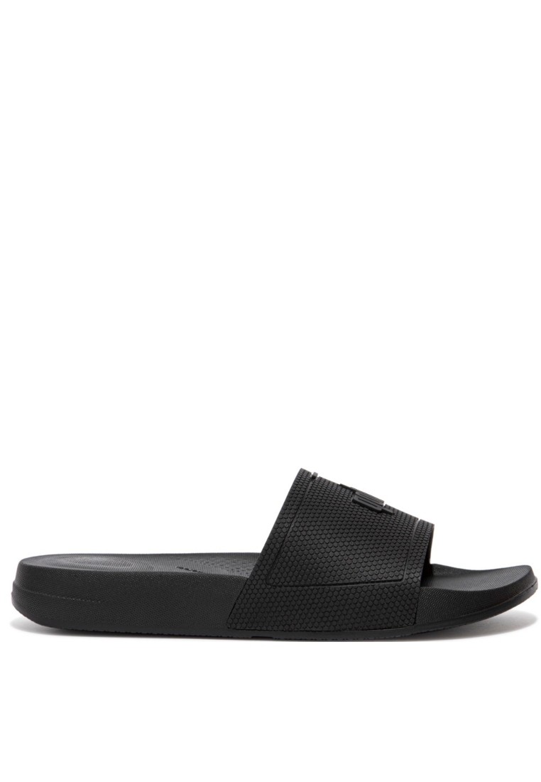 FitFlop iQUSHION Women's Pool Sliders - All Black (EQ3-090)
