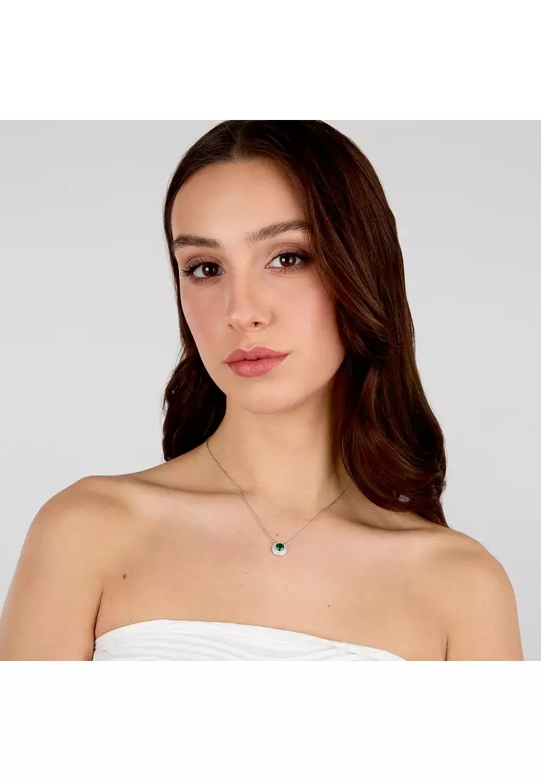 Morellato Tesori Eterni 40+5 cm Green Women's Silver 925 Necklace SAIW272