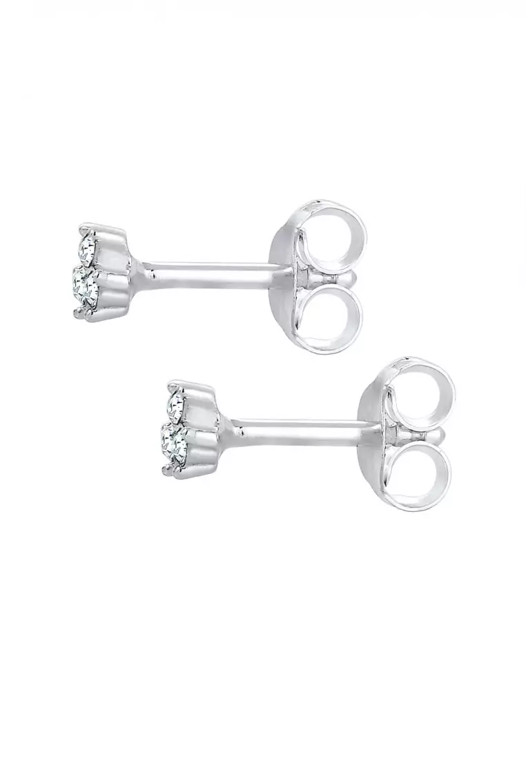 Anting Perhiasan Perak 925 Wanita Geo Crystal