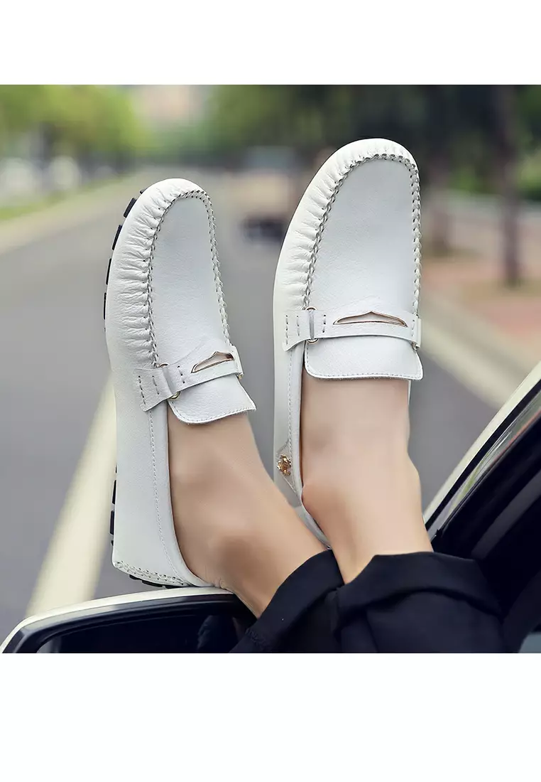 Color Matching Leather Loafers & Boat Shoes YY3237
