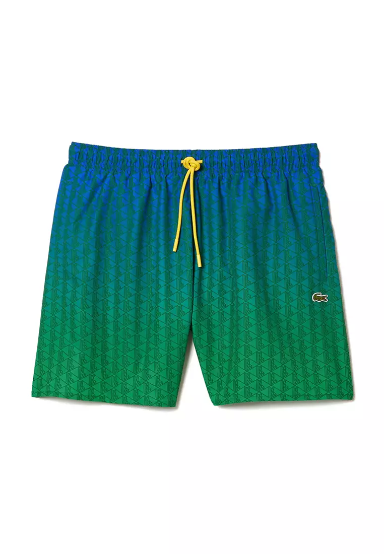 Lacoste Men's Ombré Effect Monogram Swim Trunks