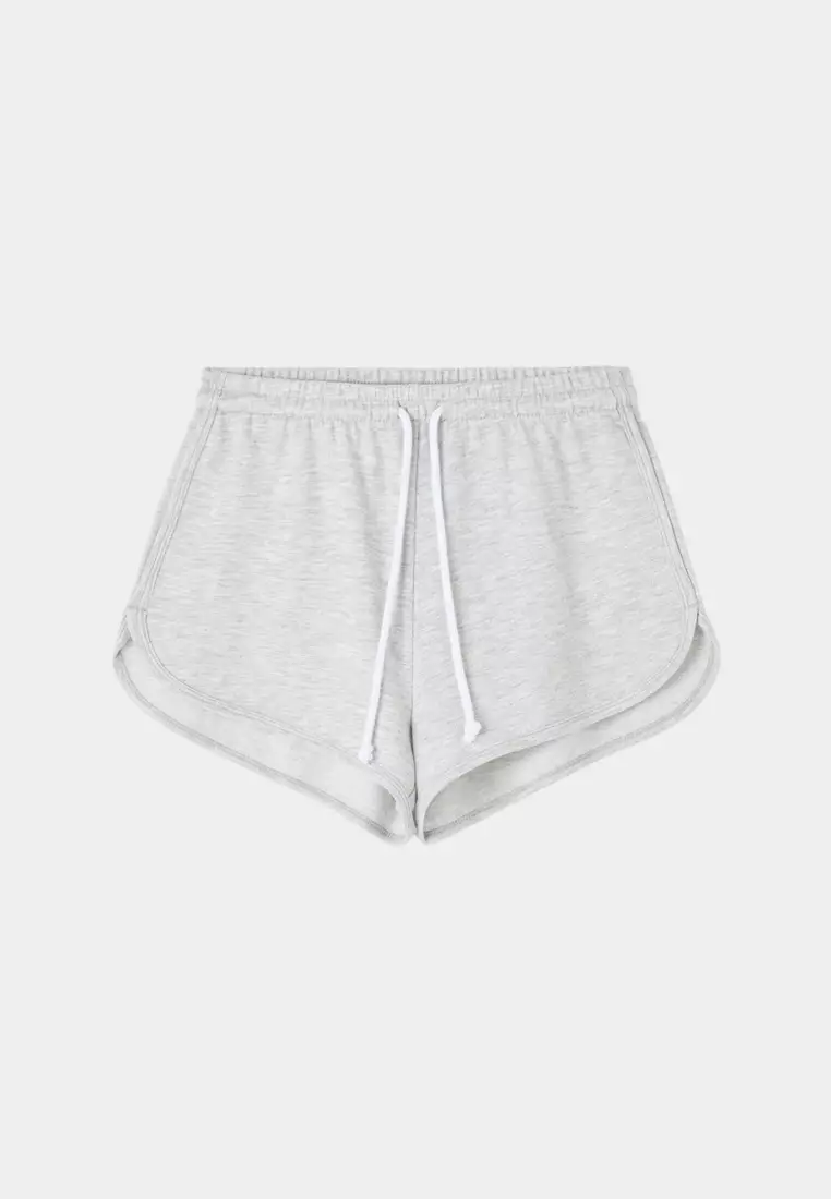 Drawstring Closure Gym Shorts for Women