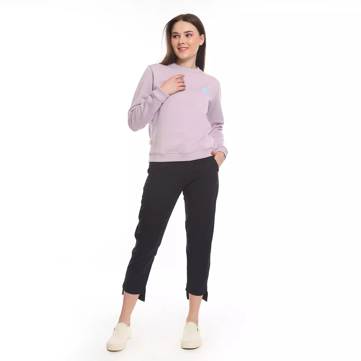 Insight celana panjang kain Wanita Navy B Nemesis Pants Planet Surf