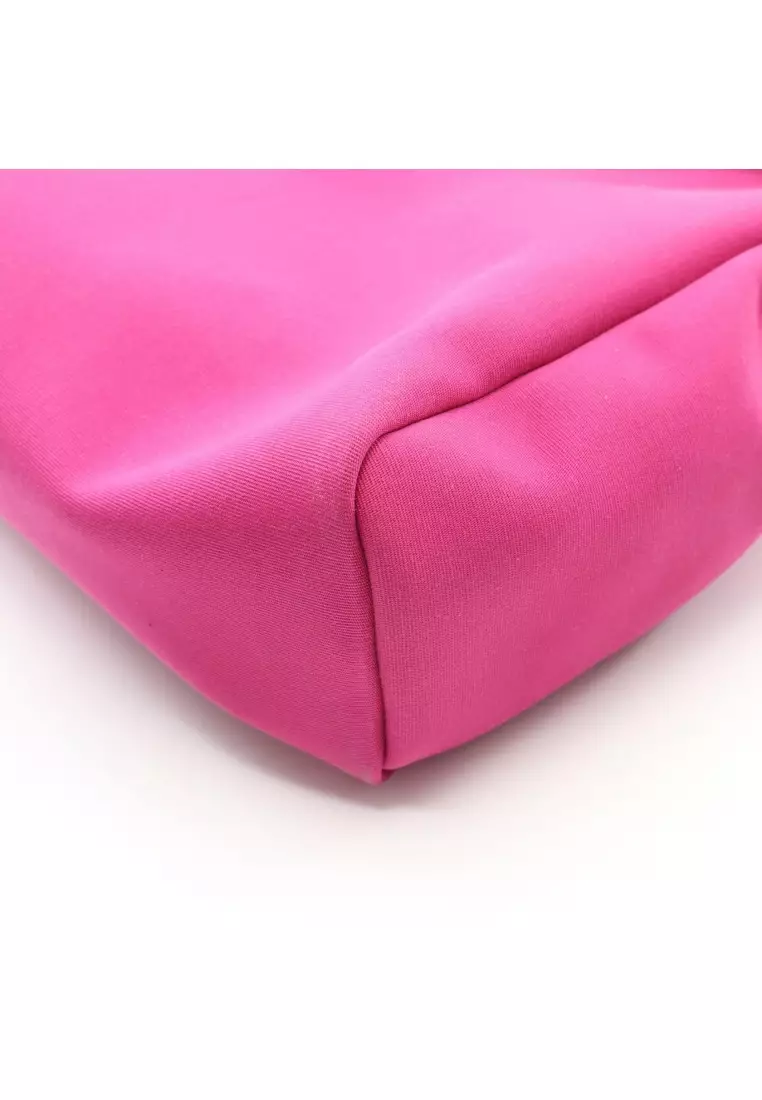 Pre-Loved Hermès herBag Zip PM magnolia Dune Handbag toile ash vache hunter Pink purple light brown silver hardware 2WAY Y stamp