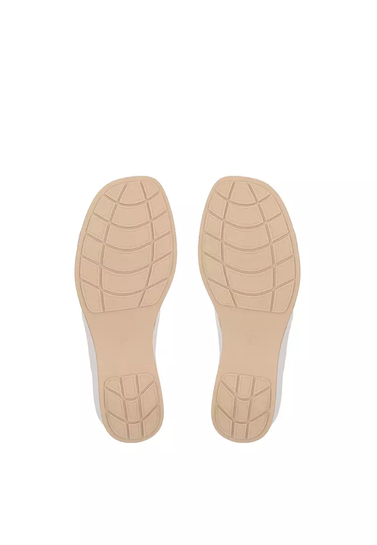 Beige CR Alaia Wedge Sandals