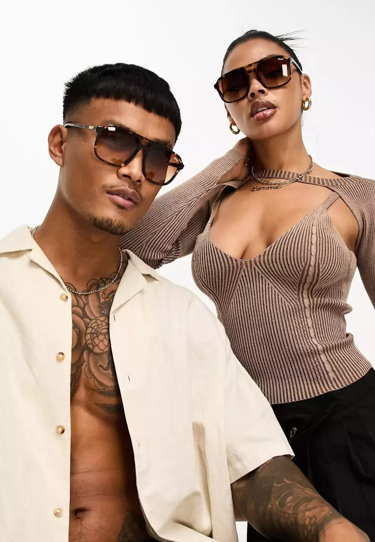 On The Fly Sunglasses - Shiny Yellow Tort/Orange