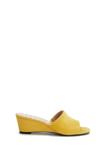 House of Avenues yellow Ladies Basic Suede Upper Wedge Sole Sandal 5315 Yellow 71AC4SH1C12BE4GS_1
