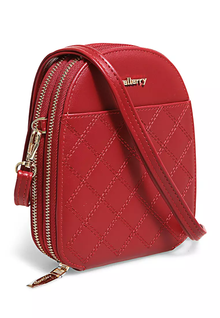 Sling Bag Wanita Tas Selempang Handphone Large Compartment Many Slot Material Leather ORIGINAL