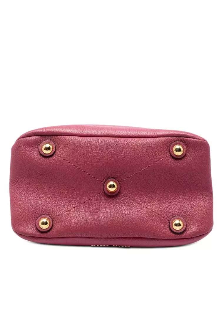 Pre-Loved Miu Miu Goatskin Madras Convertible Hobo