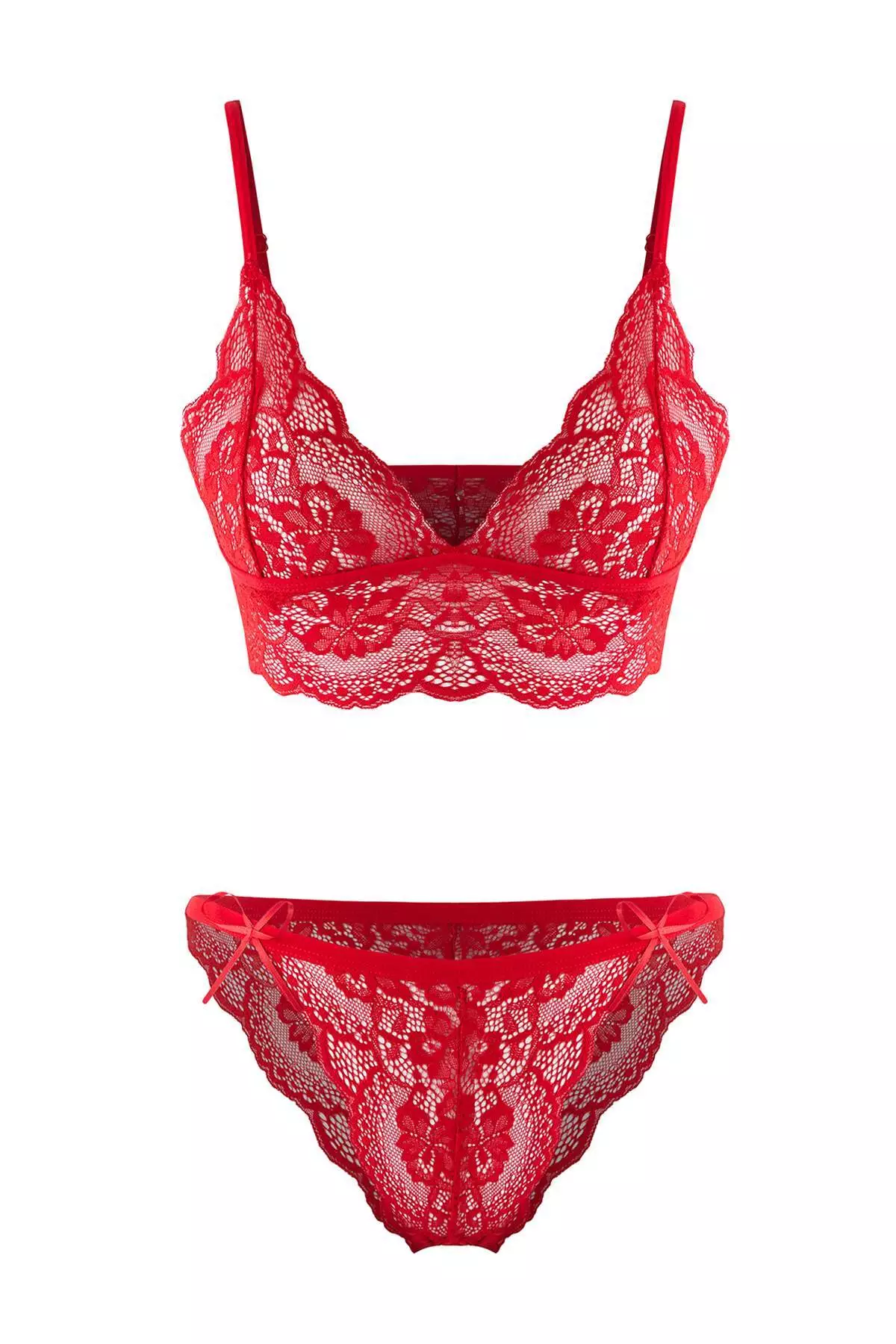 Lace Embroidery Underwear Set