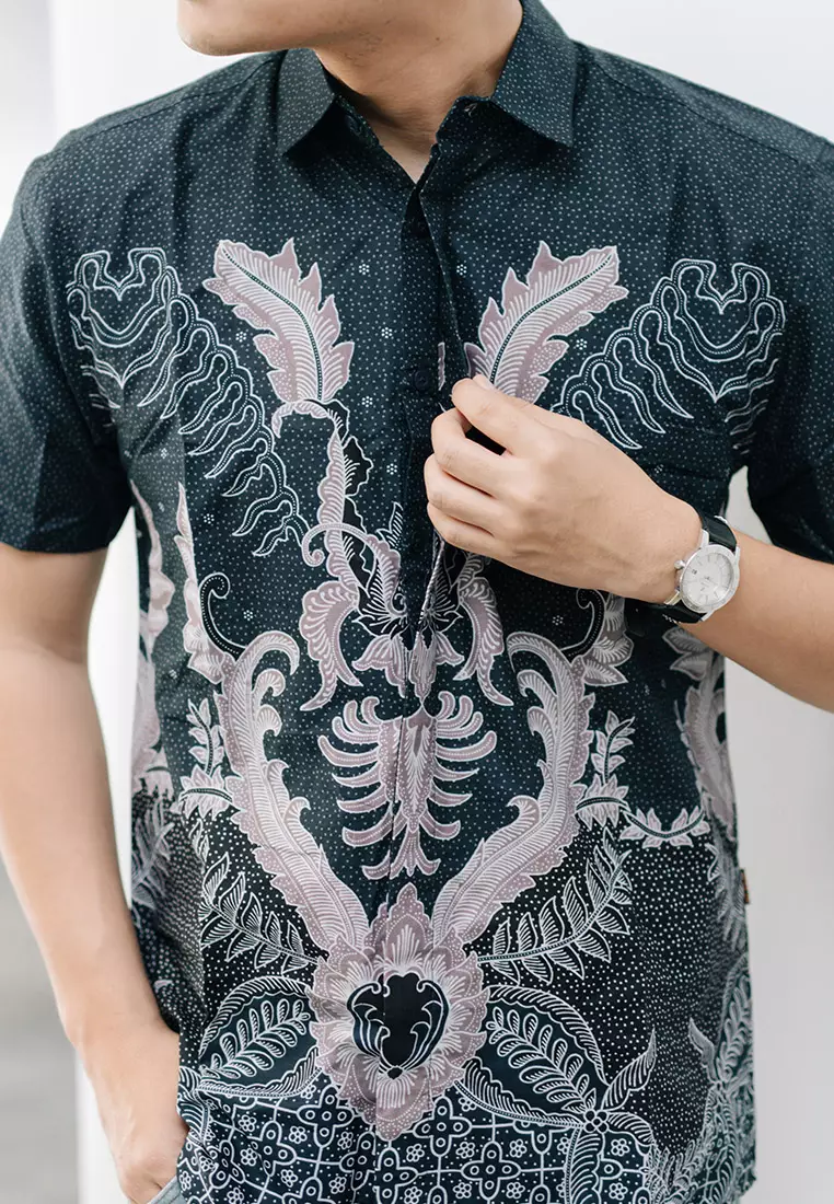 My Aksa batik Pria Kemeja Pendek Archilles Alethea