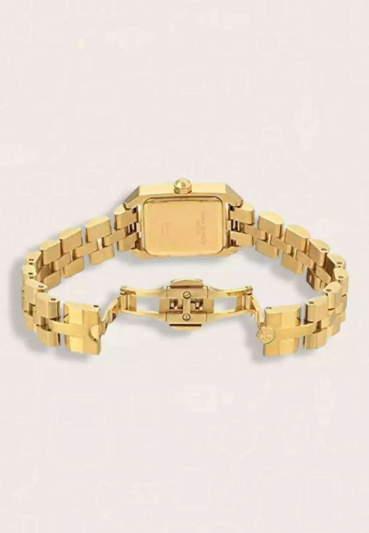 Jam Tangan Wanita Tory Burch Dalloway Stainless Steel Gold