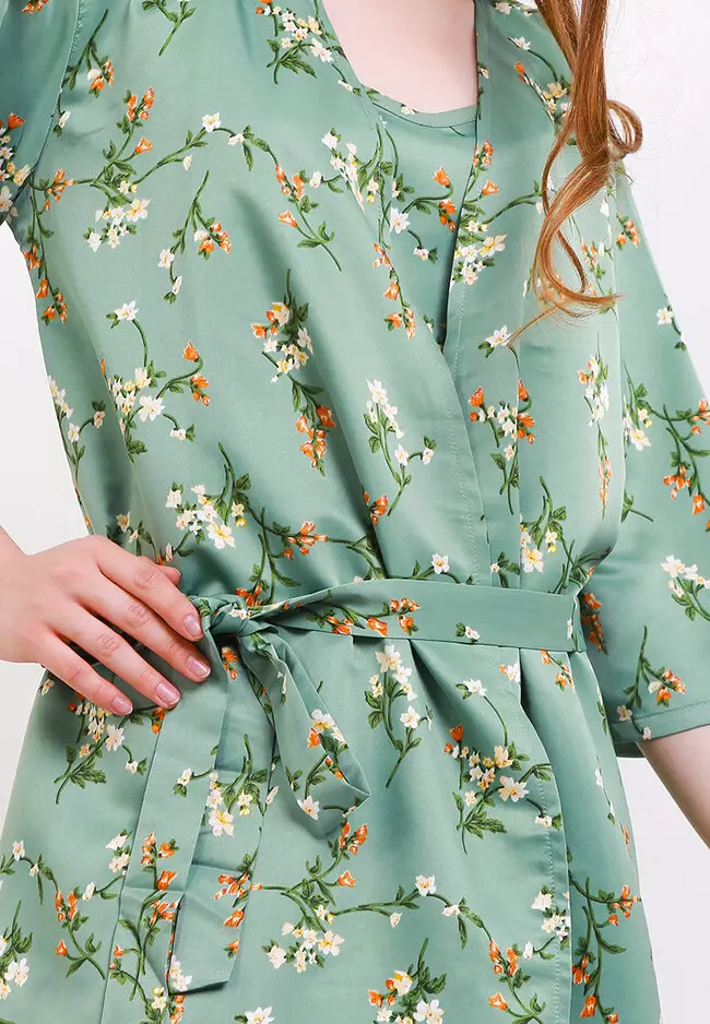 Kimono Satin Silk Set Daster Tanktop