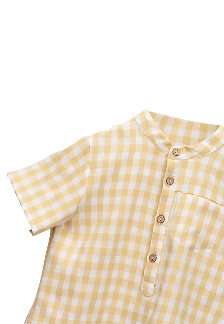 Move - Rio Checkered Mandarin Collared Shirt