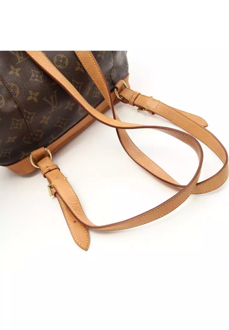 Pre-Loved Louis Vuitton Montsouris MM monogram Backpack rucksack PVC leather Brown