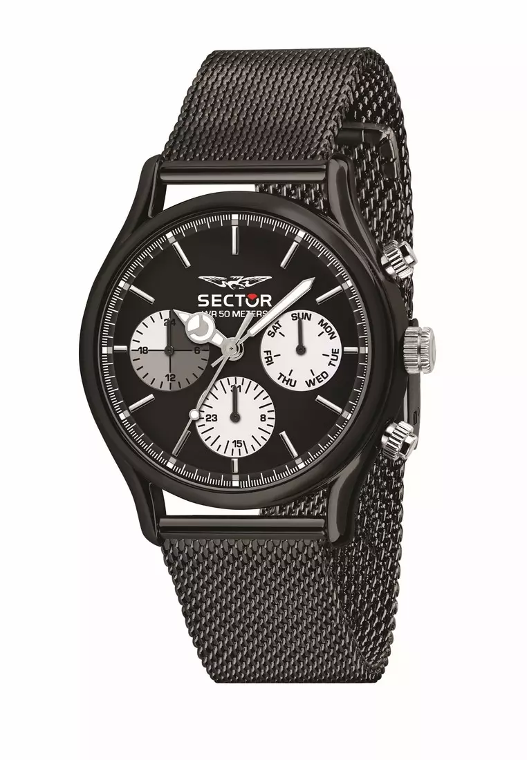 [3 Years Warranty] Sector 660 Collection 43mm Black Men's Quartz Watch R3253517003