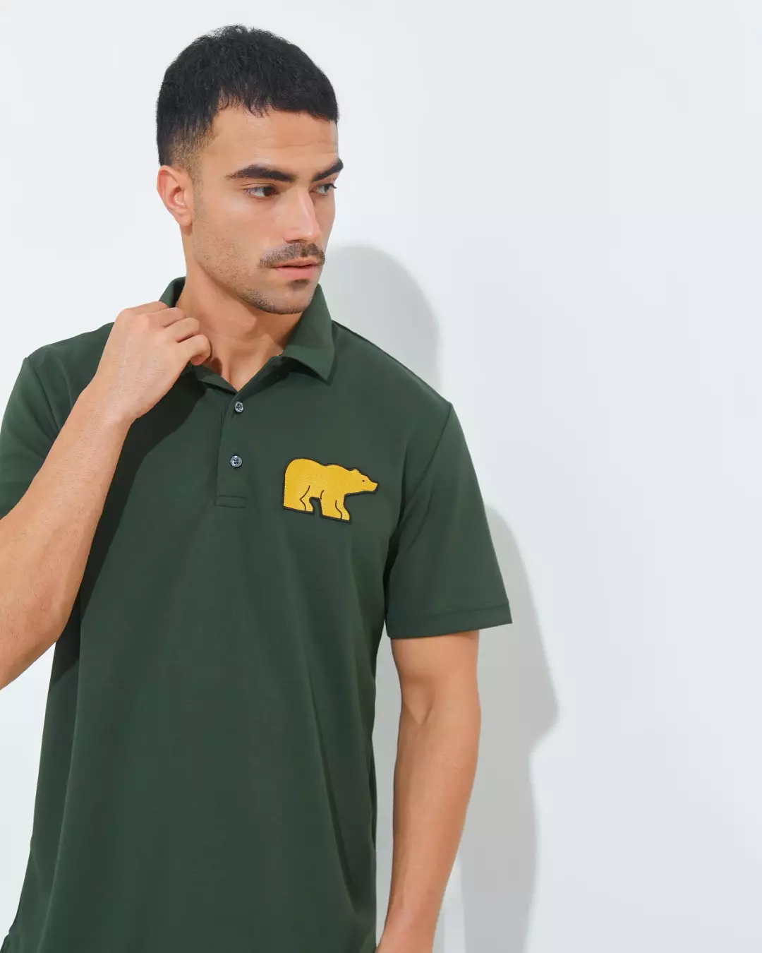 Jack Nicklaus Dorsett Premium Big Bear Polo Olive Shadow Colour Olive Shadow - Fitting Regular