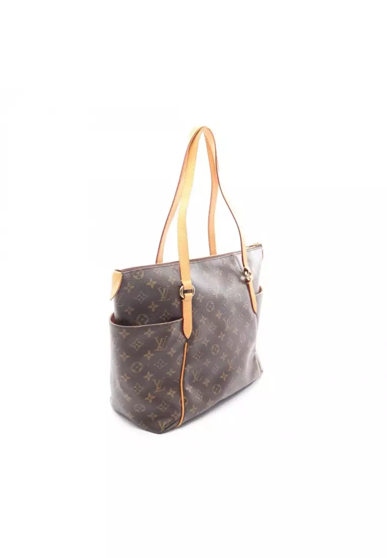 Pre-Loved Louis Vuitton Totally MM monogram Shoulder bag tote bag PVC leather Brown