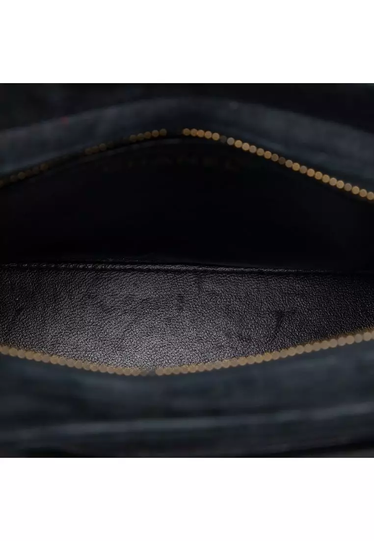 Pre-Loved Chanel Suede Logo Handbag