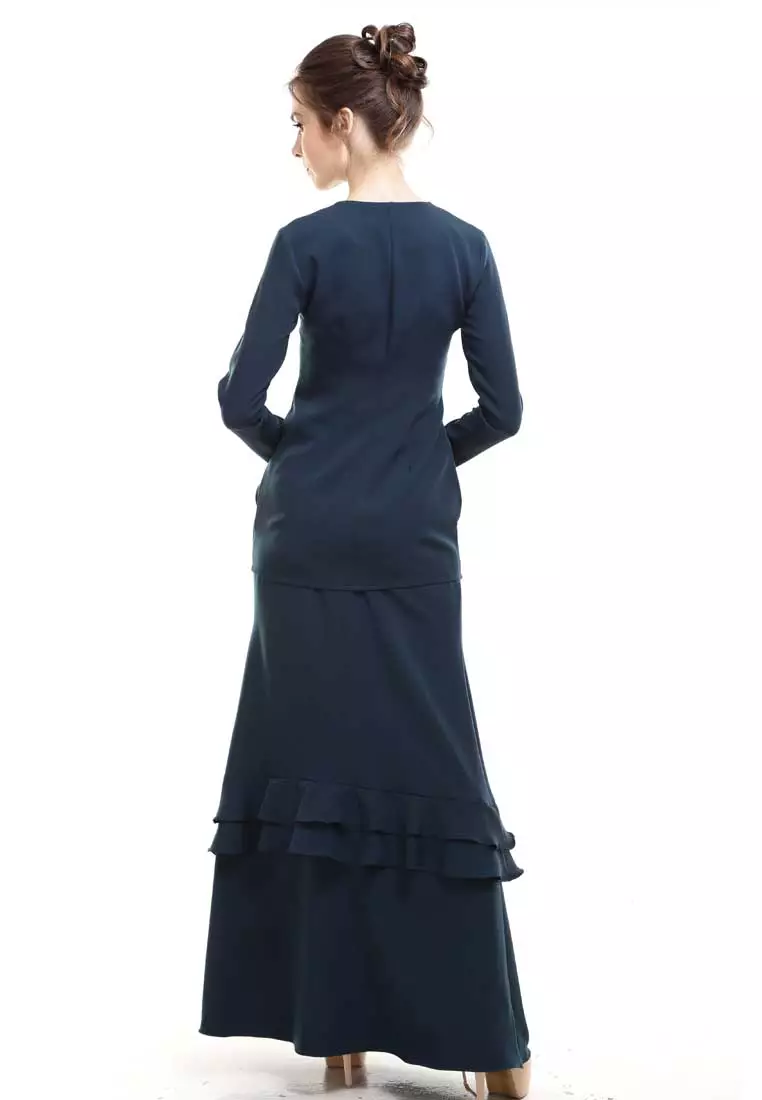 Vecona Kurung Modern in Emerald Green