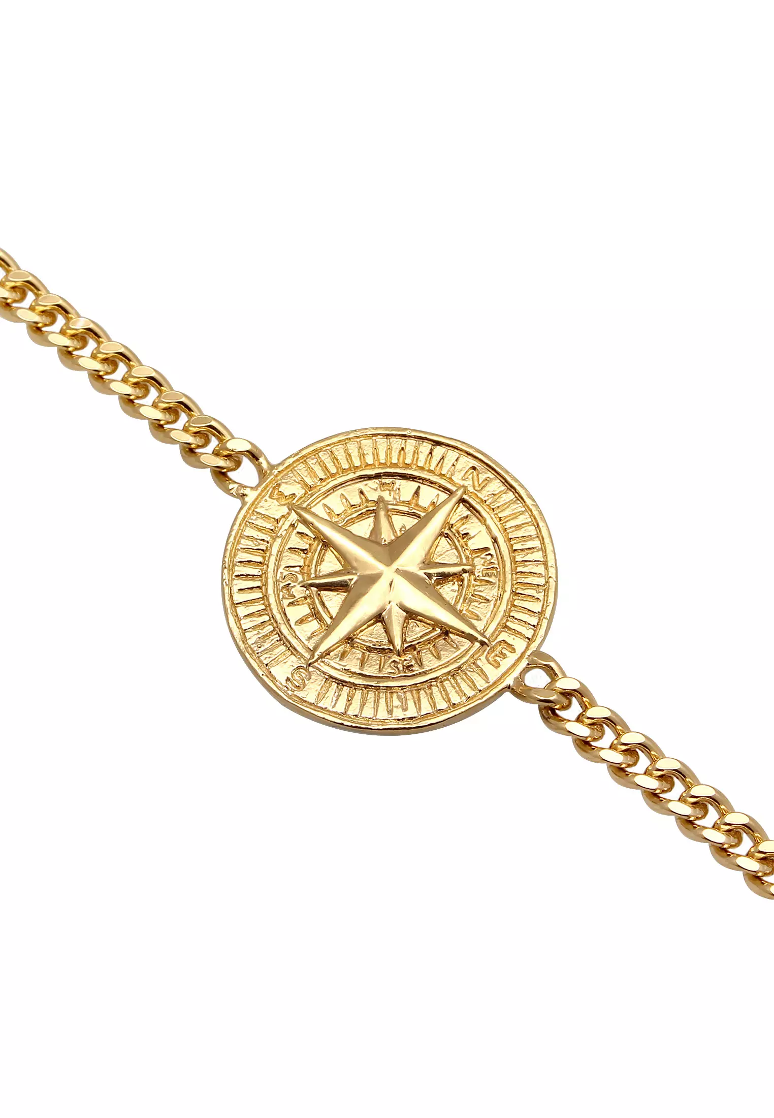 手链男士指南针吊坠复古海事镀金