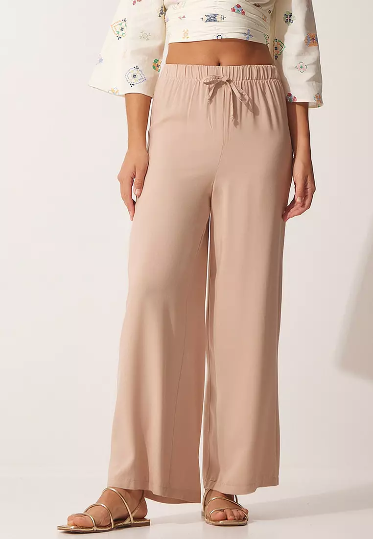 Buy Happiness Istanbul High Waisted Wide Leg Pants 2024 Online