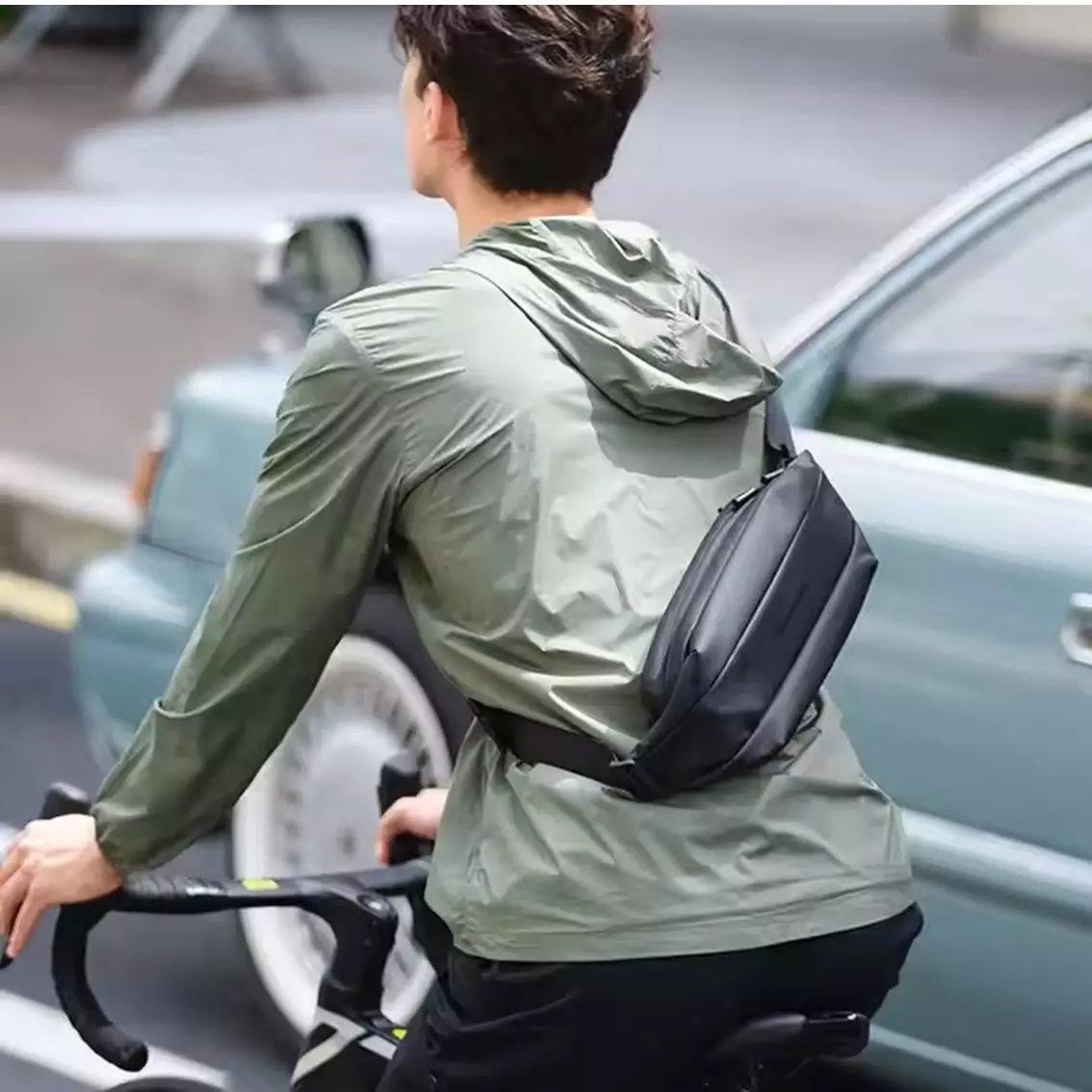 Mark Ryden Tas Selempang Pria Crossbody Waist Bag Sling Bag MR532 - BLACK