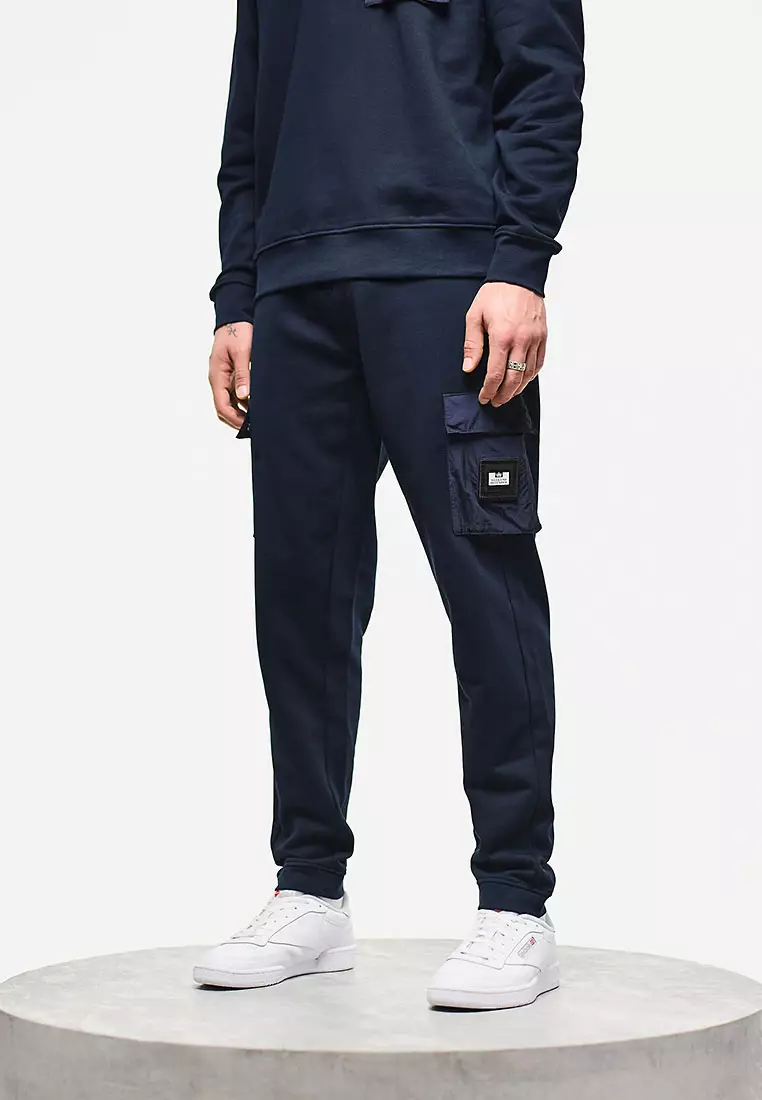 MENS NAVY LIPPI JOG PANT WITH PARACHUTE POCKETS