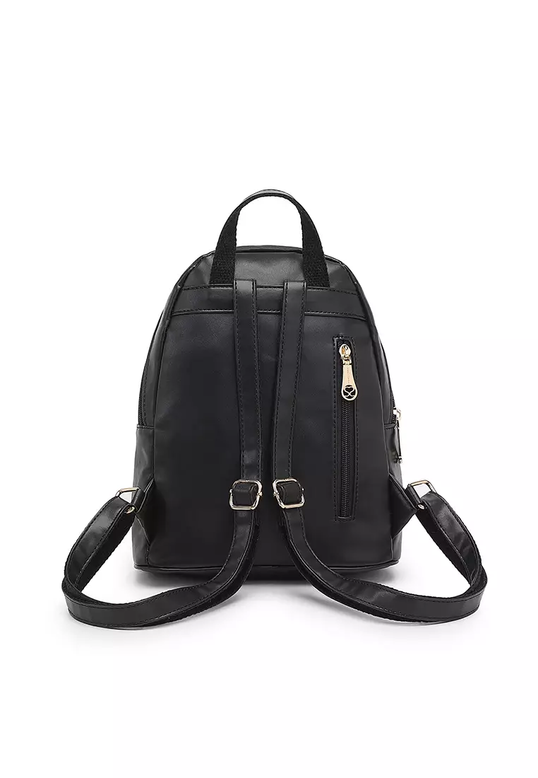 Women's Monogram Mini Backpack (Tas Ransel Wanita & Tas Punggung Wanita) - Hitam