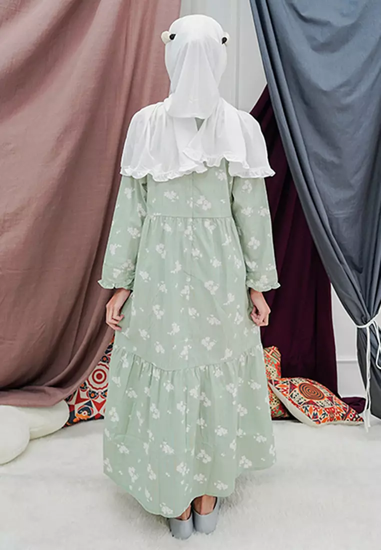 Maxi Dress/ Ghamis Dress Anak Green/ Rodeo Junior Girl Girls Day Out