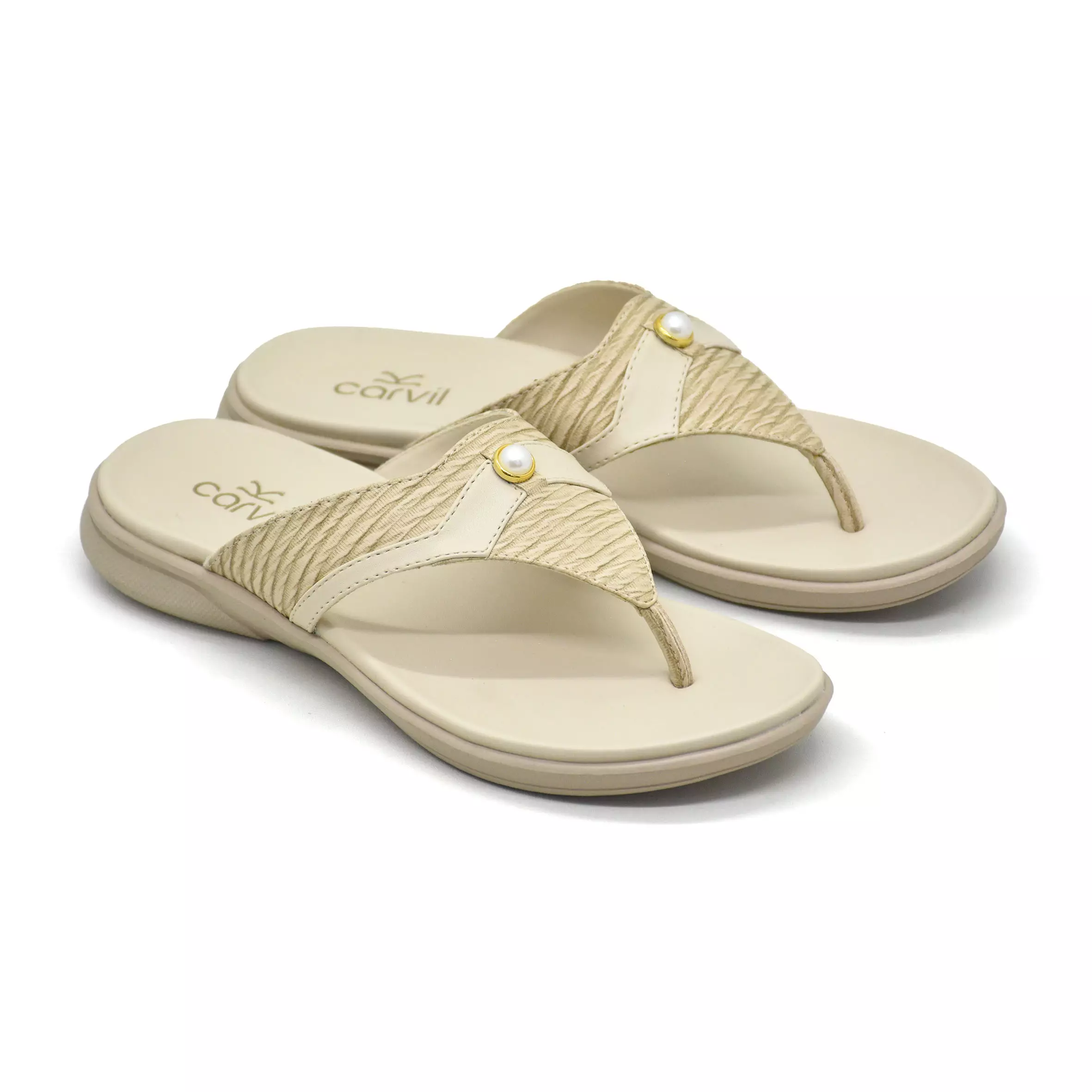 Carvil Sandal Wanita Fukui-01 L Beige