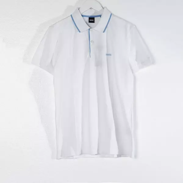 Jual Hugo Boss Polo HUGO BOSS FIRENZE 33 TIPPED COLLAR BLUE WHITE