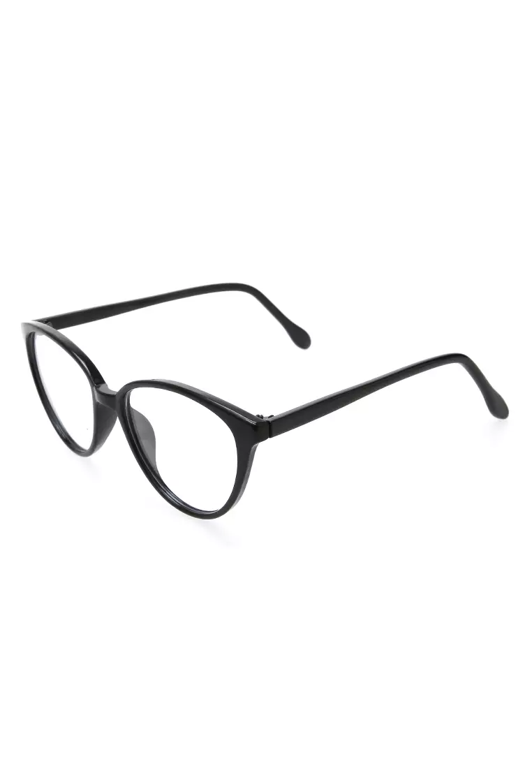 Kiano Kacamata Wanita Cat Eye Design Glasess Frame Material Plastic ORIGINAL - Black