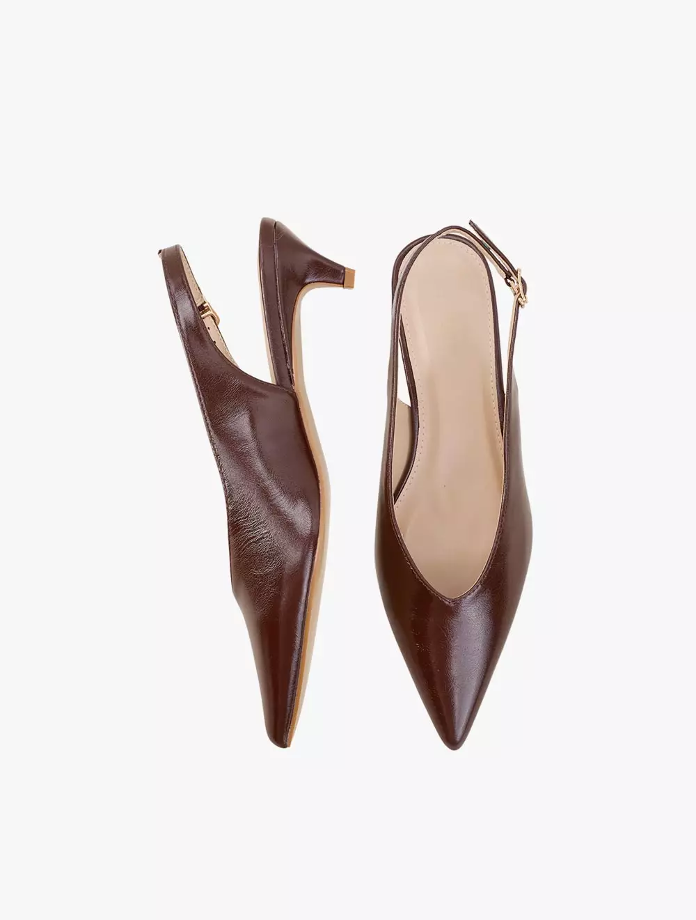 Payless Nine West Womens Wrenley Slingback Heels - Dark Brown_04