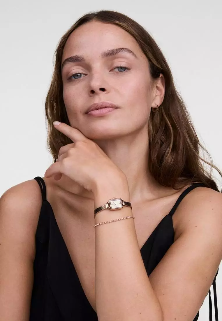 Classic Tennis Bracelet Apricot Rose Gold - Unisex Bracelet for women and men stainless steel Bracelet DW Official Authentic Original gelang tangan perempuan lelaki DW